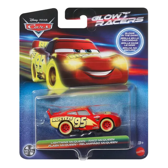 Rayo Mcqueen Disney Pixar Cars Glow Racers - Coches Metal Rayo Mcqueen