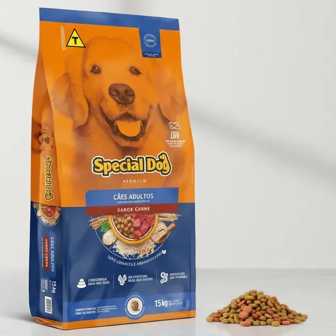 Racao Special Dog Premium Adulto Sabor Carne 15 kg