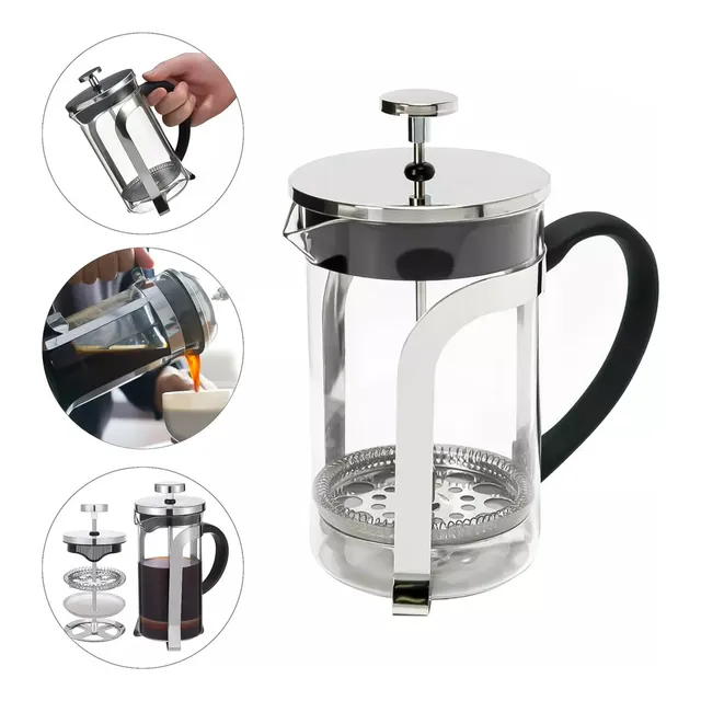 Prensa Francesa Cafetera De Lujo 800ml Acero Inoxidable