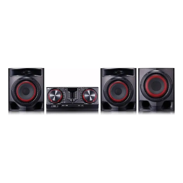 Minicomponente LG Xboom CJ45 negro y rojo con bluetooth 720W de potencia - 220V