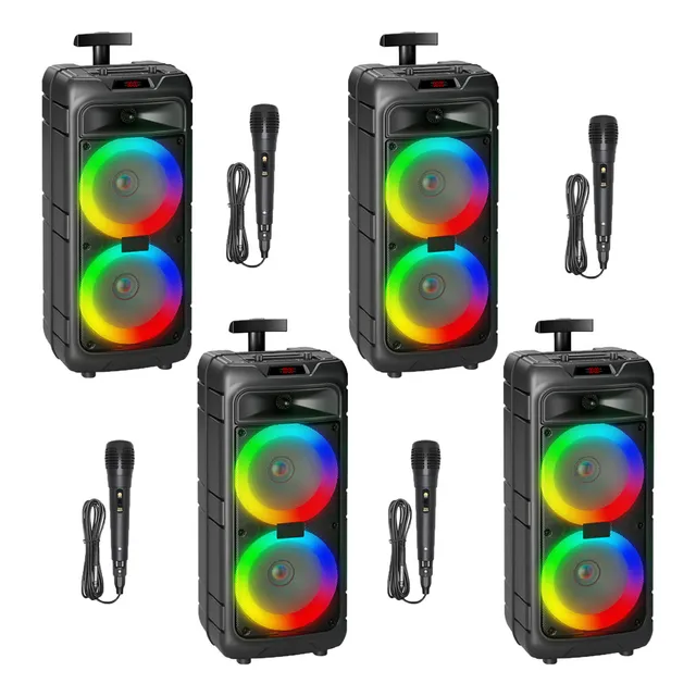 4pcs Grande Bocinas Bluetooth Subwoofer Audio Con Micrófono