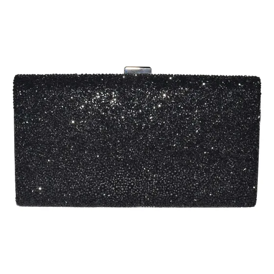 Cartera Clutch Tresher Rígido  De Fiesta Con Piedras Strass
