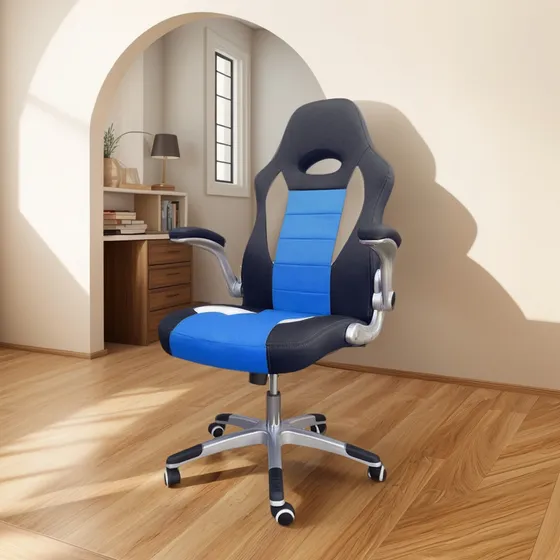 Sillón Pro Gamer Sonic Color Negro/azul