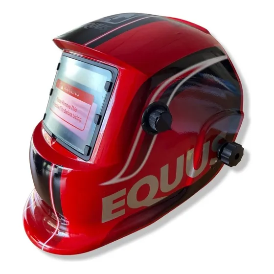 Mascara Careta De Soldar Equus Fotocromática Equus Color Rojo Deluxe