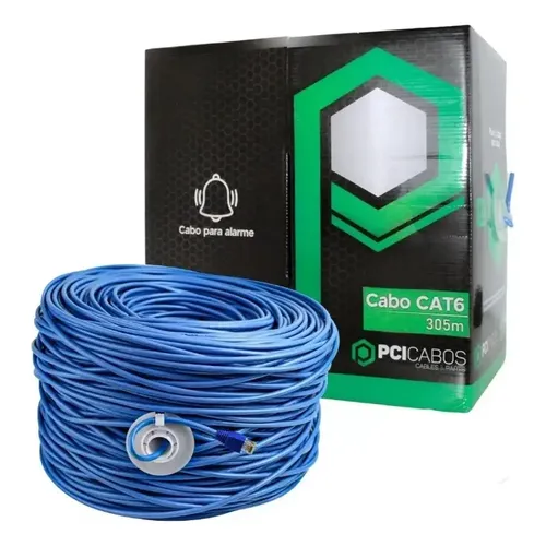 Cabo De Rede Cat6 Cftv Tz6 4p Tozz 305 Mts Utp Cmx Cor Vermelho