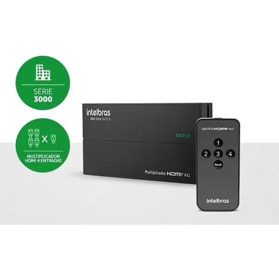 Multiplicador Hdmi 4k 4x1 Vex 3004 Switch Intelbras
