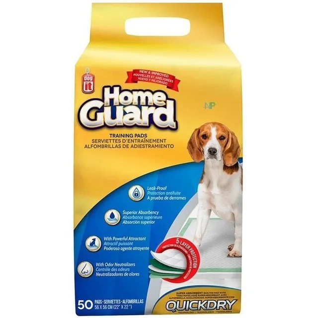 Paños Sanitarios Absorbentes Home Guard 56x56cm 50 Unidades