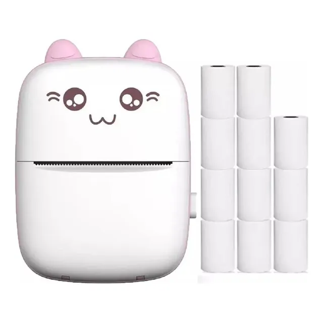 Mini Impresora Térmica Portátil Gatito Bluetooth Impresora