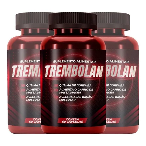 Kit 3 Trembolan Ganho De Força Peso Massa Musculo Potencia Sabor Sem sabor