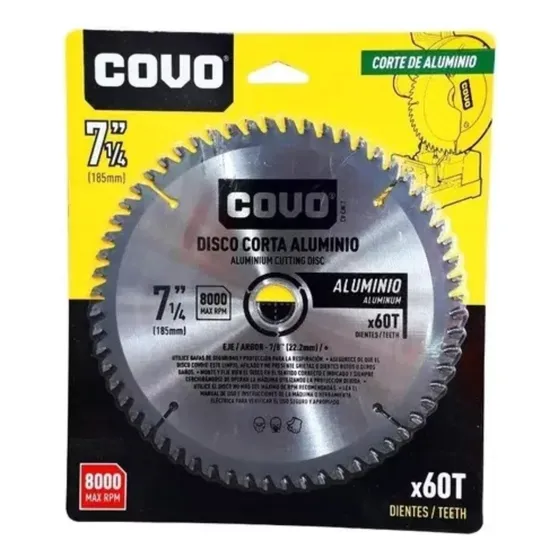 Disco Corta Aluminio 7  1/4 Covo