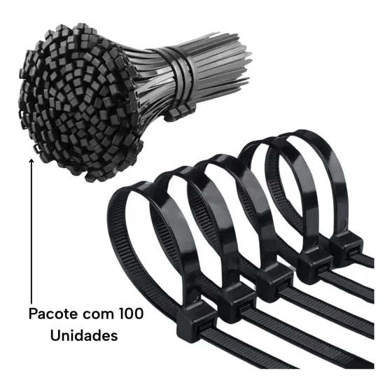 Abraçadeira Nylon Enforca Gato 40cm Numeradas Kit 100un