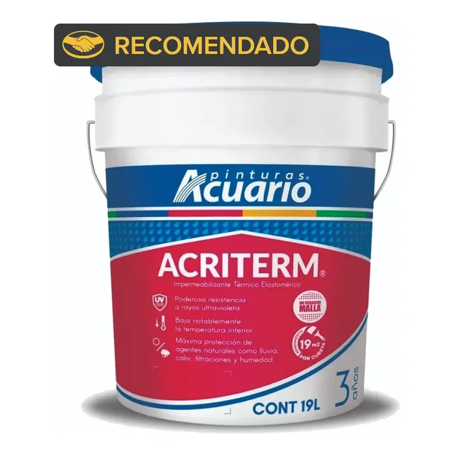 Impermeabilizante Térmico Elastomérico Acriterm 3 Años 20m2