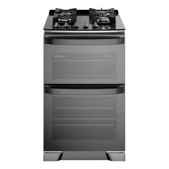 Cocina a gas 4 platos doble Horno Parrillas Hierro Fundid...