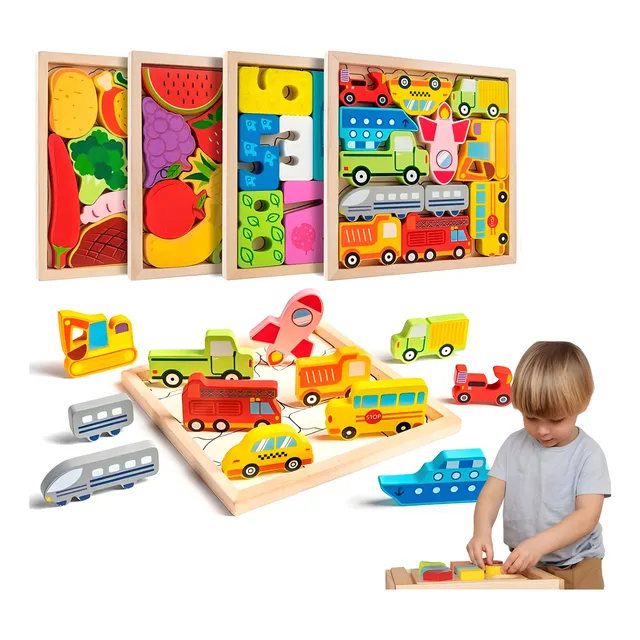 Puzzle Rompe Cabezas De Madera Juguete Didáctico Niños