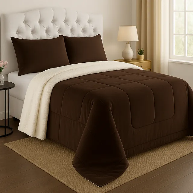 Coberdrom Casal Queen Size Cobertor Edredom Pele Carneiro