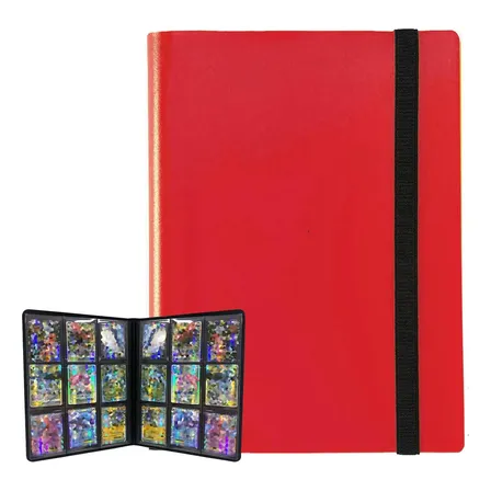 Fichário Álbum Para Cartas Pokémon - 360 Cartas Pasta Otug Vermelho
