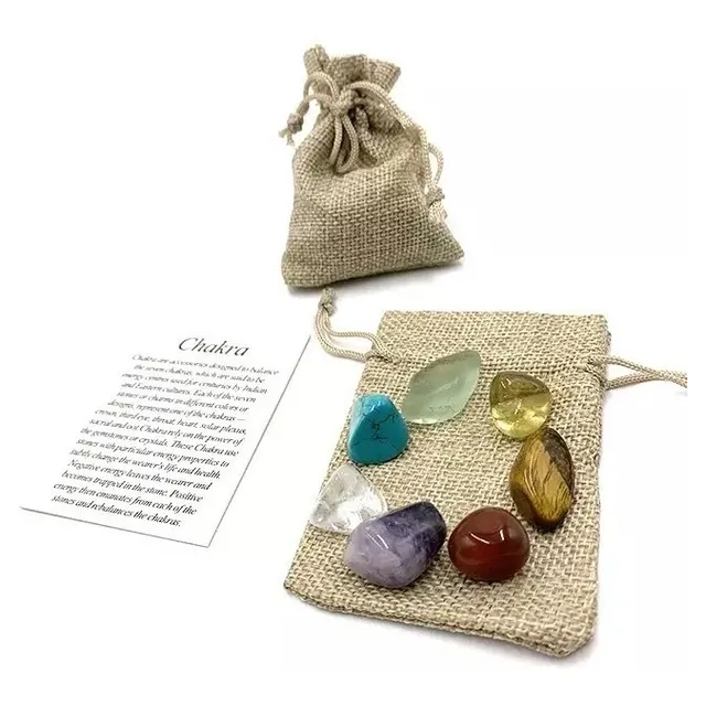 Set Piedras Naturales 7 Chakras Con Bolsita