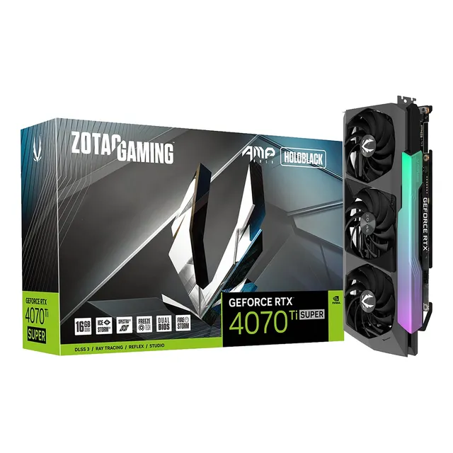 Tarjeta De Video Zotac Gaming Geforce Rtx 4070 Ti Super Amp Holo 16gb Gddr6x