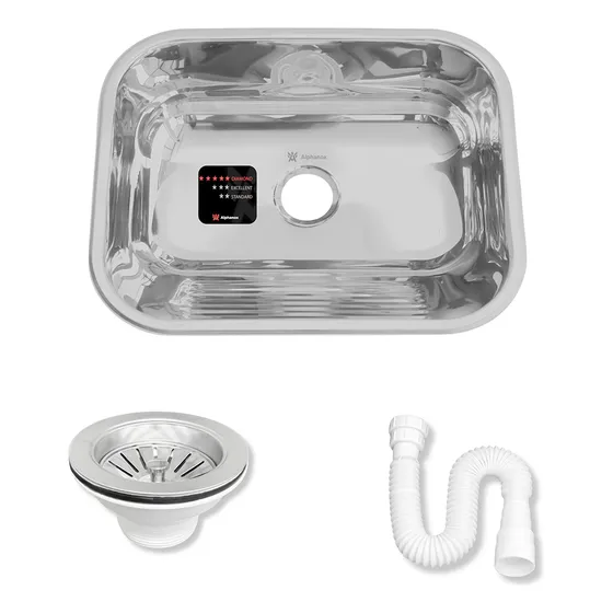 Tanque Inox 50x40 Grande Aço 304 Válvula + Sifão Alphanox