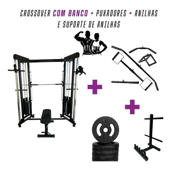 Conjunto Cross Smith Premium + Kit De Anilhas + Banco