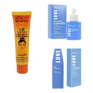 Kit 1 Serum Clareador + 1 Primer Clareador+ 1 Protetor Solar Kit 1 Serum Clareador + 1 Primer Clareador+ 1 Protetor Solar