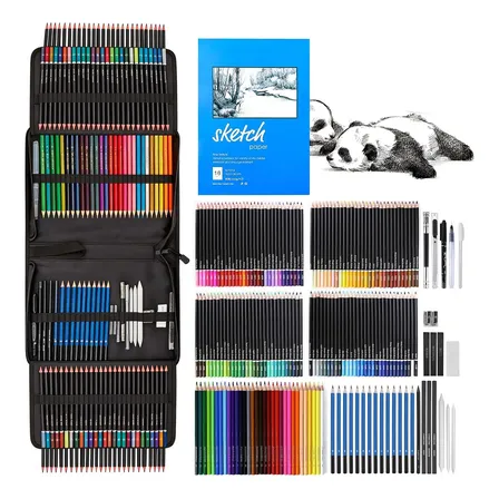 Profissional 182pcs Kits Para Desenho Técnico Esboço Lápis