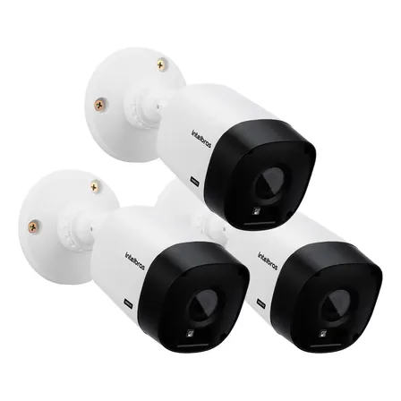 Kit 3 Câmera 1120b Intelbras P/ Dvr Visão Noturna + Branco