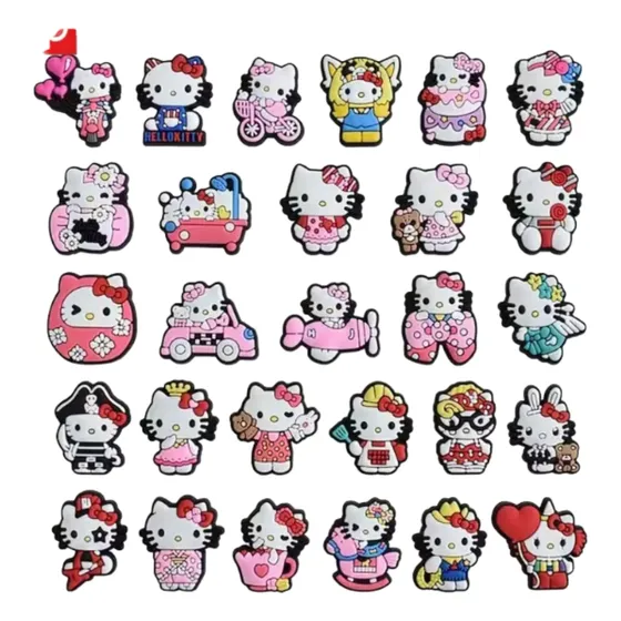 Pack 28 Charms Hello Kitty Sanrio Compatibles Con Crocs Pin