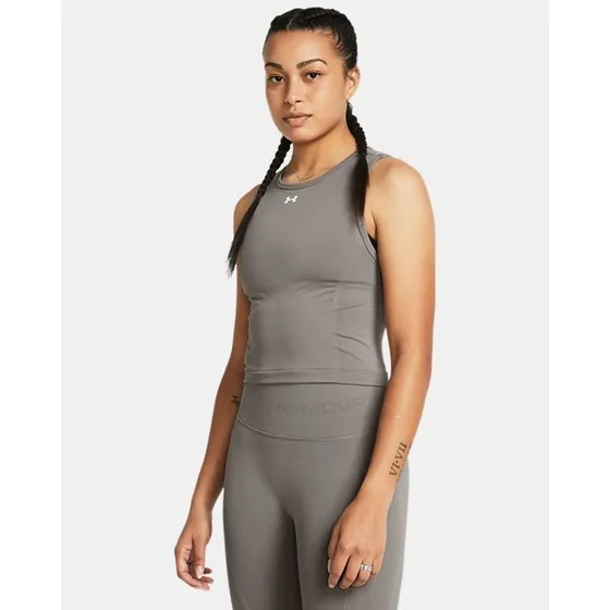Musculosa Under Armour Ua Train Seamless Tank Gris Mujer