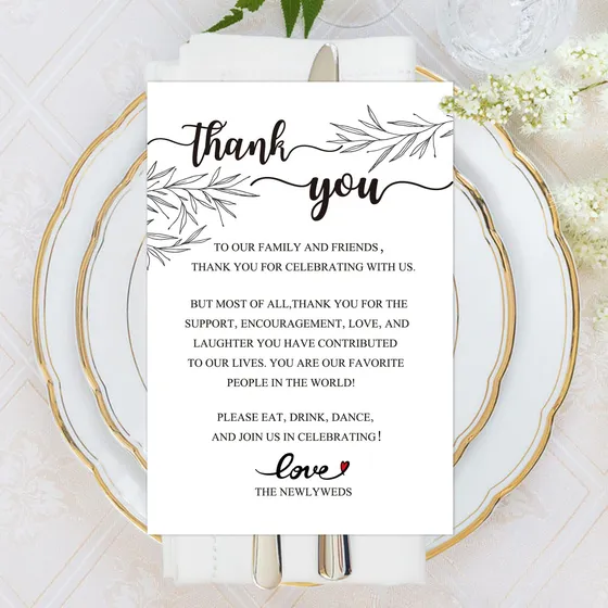 Tarjeta Agradecimiento Para Boda Recepcion Navidad Centro 4