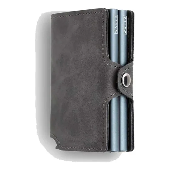 Billetera De Cuero Doble Vintage Walla