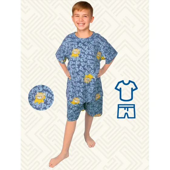 Conjunto Pijama Juvenil Holgada Comoda 2 Pzs Short Y Playera