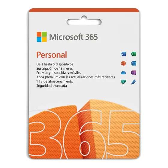 Microsoft 365 Personal [1 Año] 1 Usuario Con Cursos Obsequio