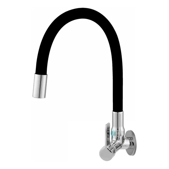 Torneira Cozinha Parede Flexível Gourmet Pia Luxo Colorida Cor Preto