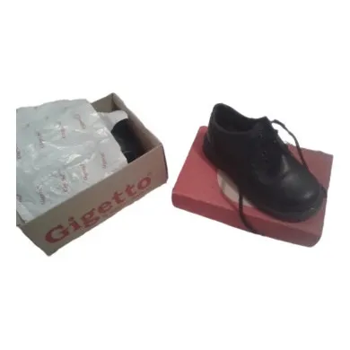 Zapatos Escolares Gigetto Negros Talla 27 Para Niños Nuevos
