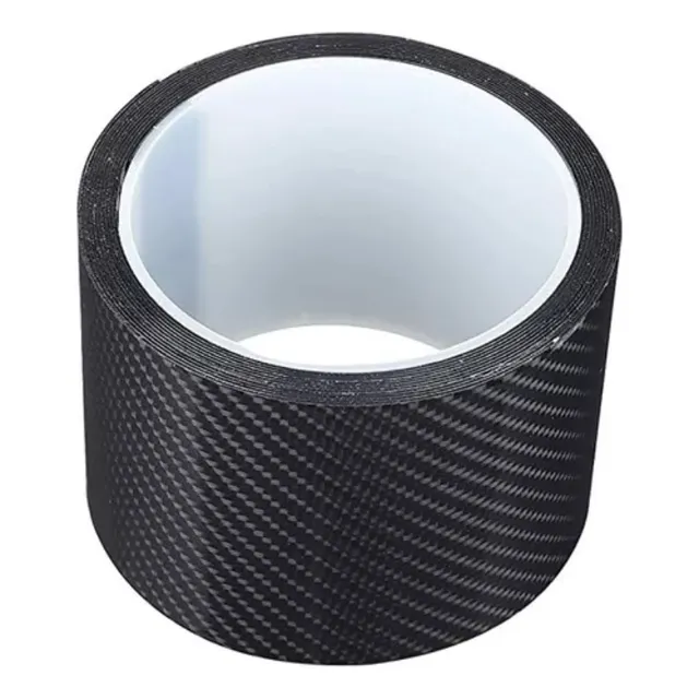Cinta Fibra De Carbono Parachoques Pisadera Adhesiva 7cm*3m