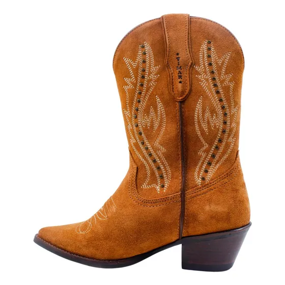Bota Vimar Texana Cano Médio Feminina Genova Café 11295