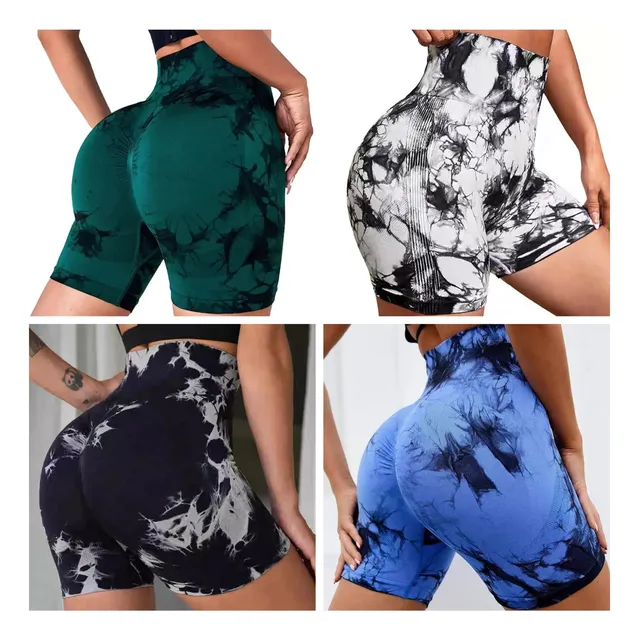 Shorts Lycra Tie Dye Push Up Ropa De Gimnasio