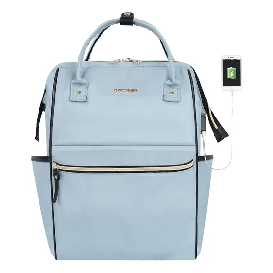 Mochila Para Laptop De 43cm Con Puerto Usb, Resistente Al Ag