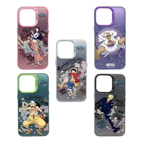 Carcasa Metalizadas Diseño One Piece Para iPhone Todos