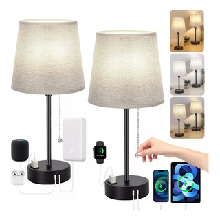 Luminária De Mesa Luz Noturna Mesa De Cabeceira Led 2 Peças Luminária De Mesa Luz Noturna Mesa De Cabeceira Led 2 Peças