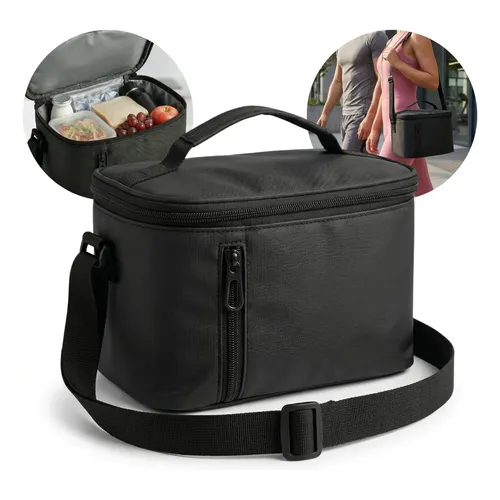 Versatile Black Themed Lunchbox Backpack For Everyday Use