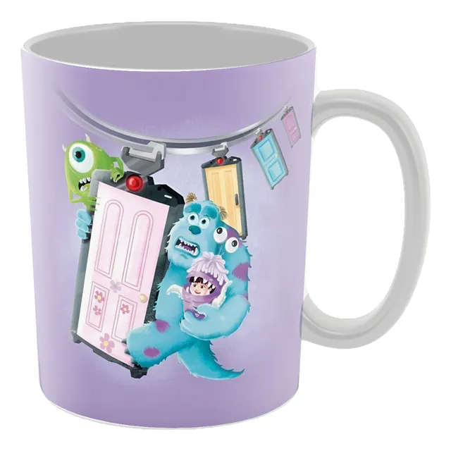 Taza De Cerámica - Monsters Inc Mike Boo Y Sullivan Puerta