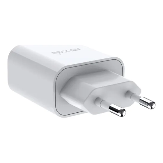 Carregador Ultrarrápido Duplo Power Delivery 20w Quick Charge 18w CH20PDQC Geonav Branco