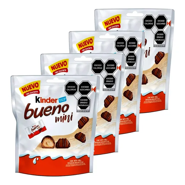 Kinder Bueno Mini 20 Pzas 4 Paquetes