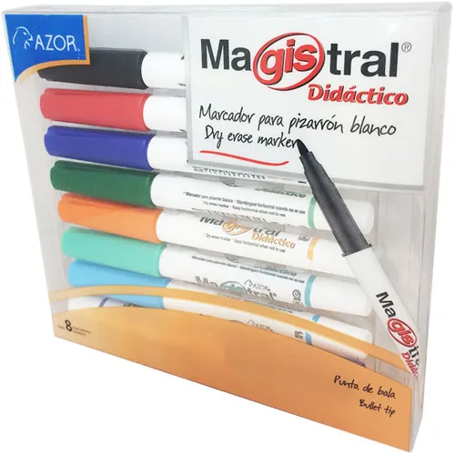 Marcador A Base De Alcohol Azor Magistal Didactico 84078 8pz