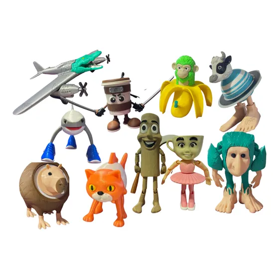 Muñeco Meme Tralalero  X10  Personajes Grandes 3d
