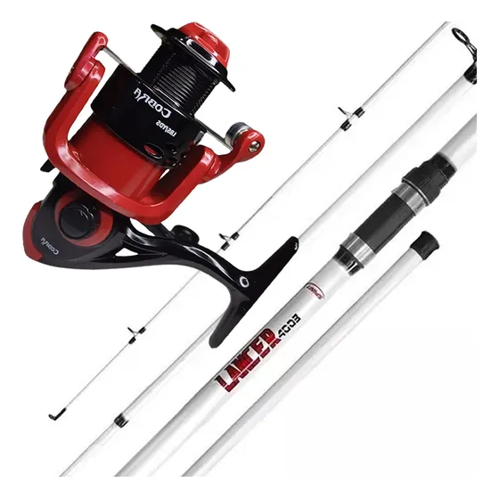 Combo Pesca Spinit Variada Mar Rio Caña 4mt 3tra + Reel 3rul