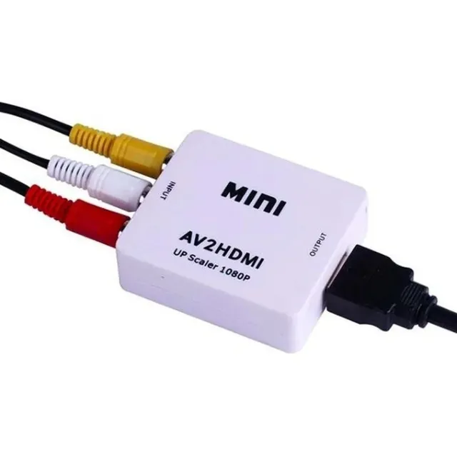 Adaptador Convertidor Av Rca Video A Hdmi Tv Deco Ps2 Wii