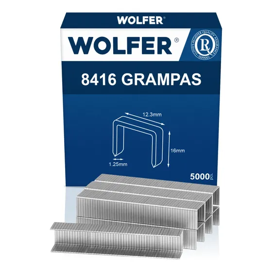 Grampas Clavadora Neumática 84/14 Mm Tapicería Wolfer 10000u